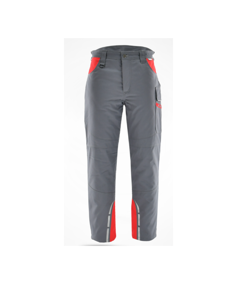 Spodnie do pasa, ocieplane Sara Standard Winter 1-05-650-71-50, szaro-czerwone