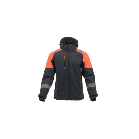 Softshell Sara Comfort Neo 1-13-625-26-36, grafitowo-pomarańczowy