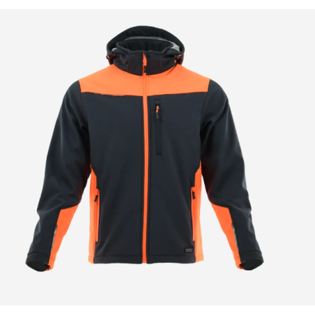 Softshell Sara Comfort Plus 1-13-620-26-36, grafitowo-pomarańczowy