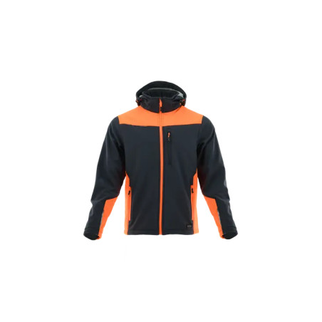 Softshell Sara Comfort Plus 1-13-620-26-36, grafitowo-pomarańczowy