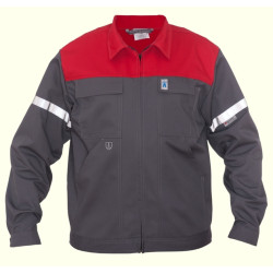 Bluza antyelektrostatyczna Sara Piorun 1-04-150-71-50, szaro-czerwona