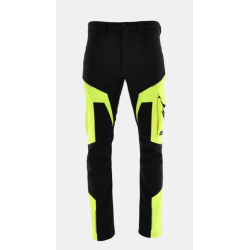 Spodnie do pasa softshell Comfort Winter 1-27-630-25-27, czarny-żółty odblaskowy