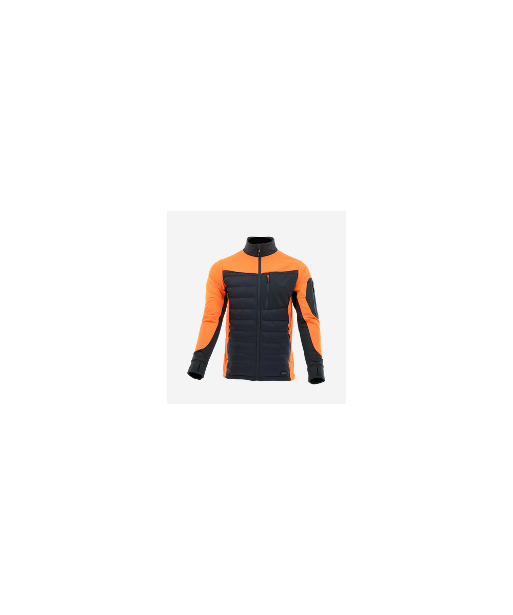 Bluza hybrydowa Sara Comfort Plus 1-64-620-26-36, grafitowo-pomarańczowa