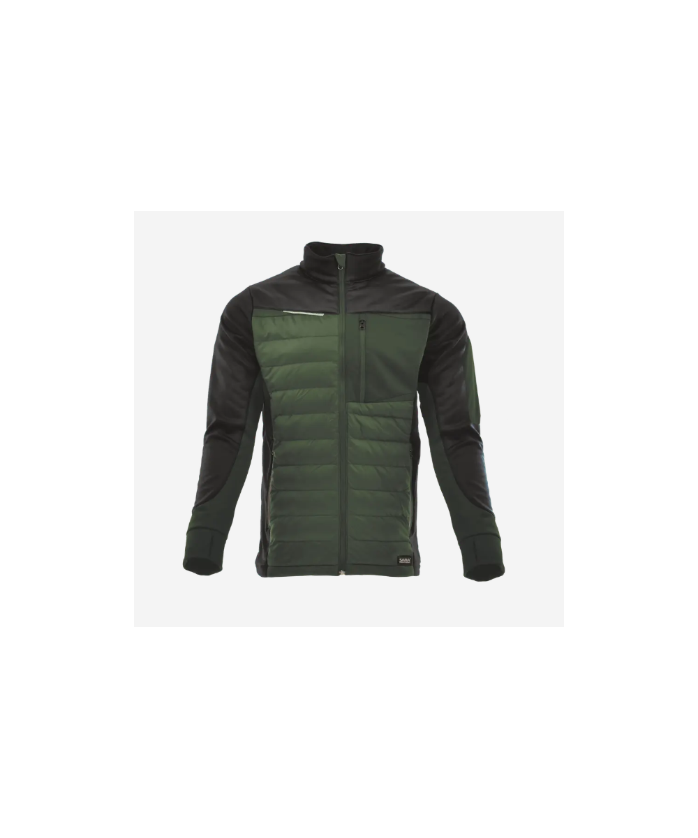 Bluza hybrydowa Sara Comfort Plus 1-64-620-75-25, oliwkowo-czarna
