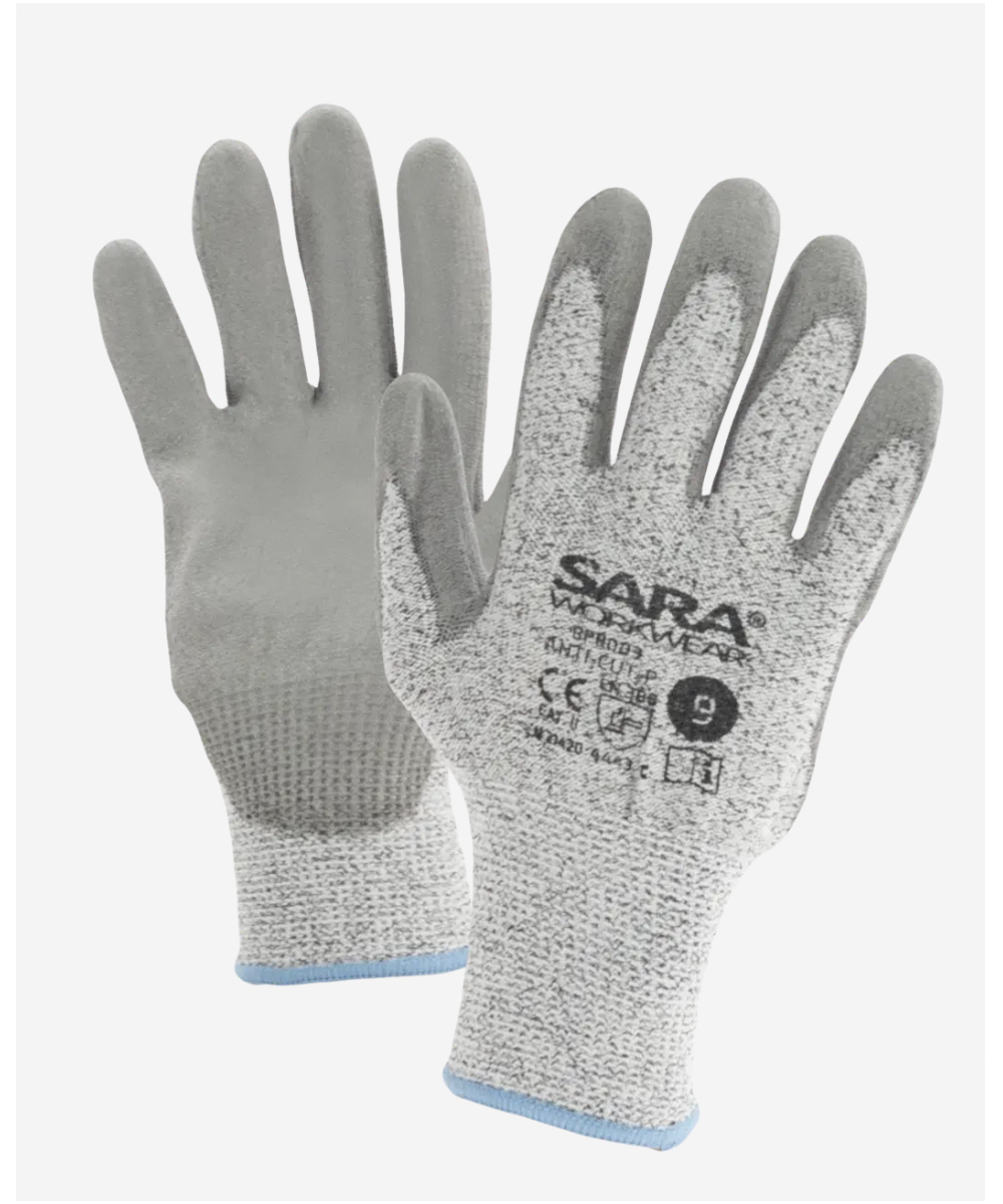 Rękawice antyprzecięciowe powlekane poliuretanem SARA RPP003 ANTI-CUT-P