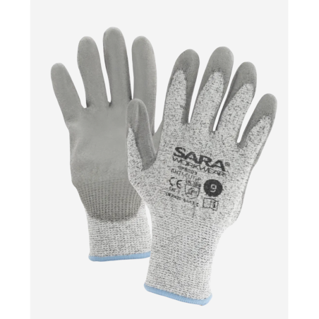 Rękawice antyprzecięciowe powlekane poliuretanem SARA RPP003 ANTI-CUT-P