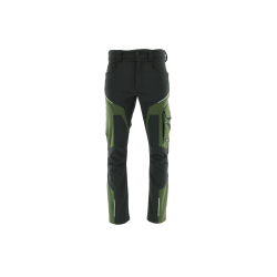 Spodnie do pasa softshell Comfort Winter 1-27-630-25-75, oliwkowo-czarne