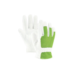 Rękawice wzmacniane skórą kozią RSL001 GARDEN FLUO