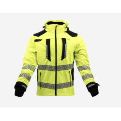 Softshell ostrzegawczy Sara DROGOWIEC COMFORT 1-13-870-27-25, seledynowo-czarny