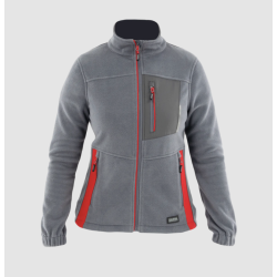 Polar damski Sara WOMAN PLUS 1-12-465-70-50, szaro-czerwony