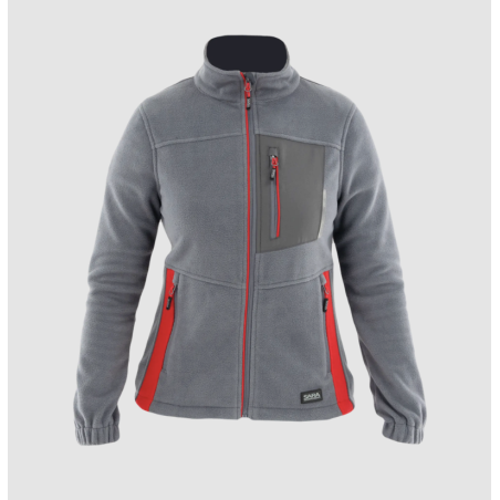 Polar damski Sara WOMAN PLUS 1-12-465-70-50, szaro-czerwony