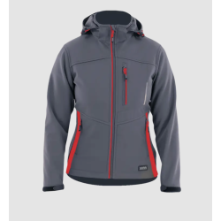 Softshell damski Sara WOMAN PLUS 1-13-465-70-50, szaro-czerwony