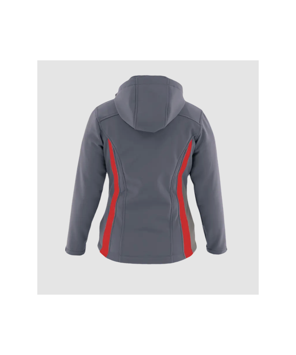 Softshell damski Sara WOMAN PLUS 1-13-465-70-50, szaro-czerwony
