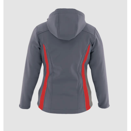 Softshell damski Sara WOMAN PLUS 1-13-465-70-50, szaro-czerwony