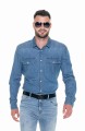 Koszula jeansowa męska CrimsonCut Western Slim 95600